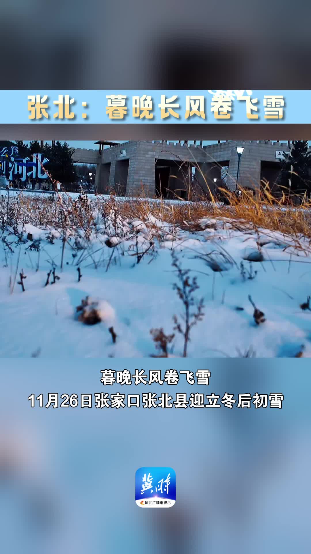 张北：暮晚长风卷飞雪