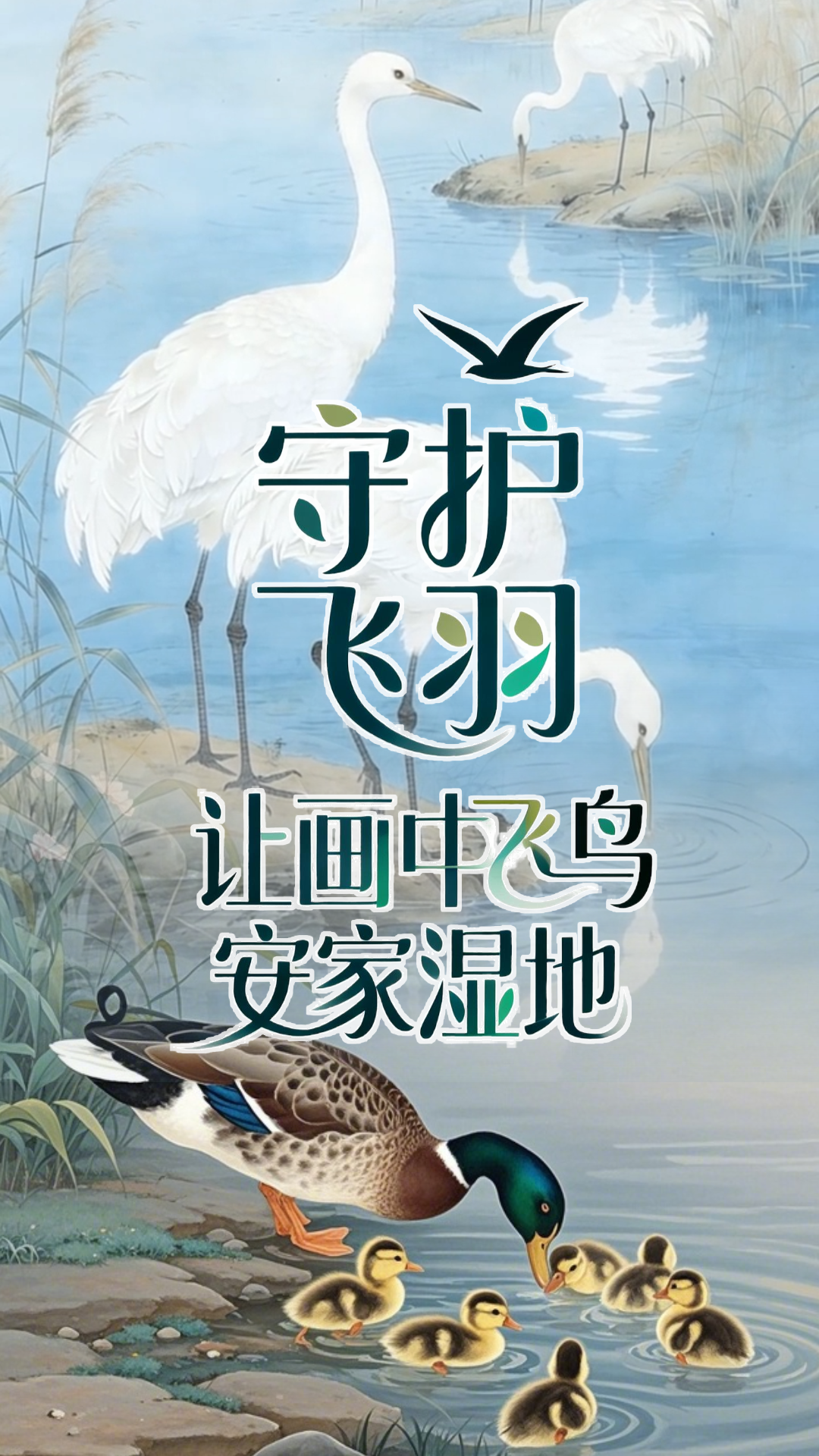 AI创意视频·国际爱鸟日丨守护飞羽 让画中飞鸟安家湿地