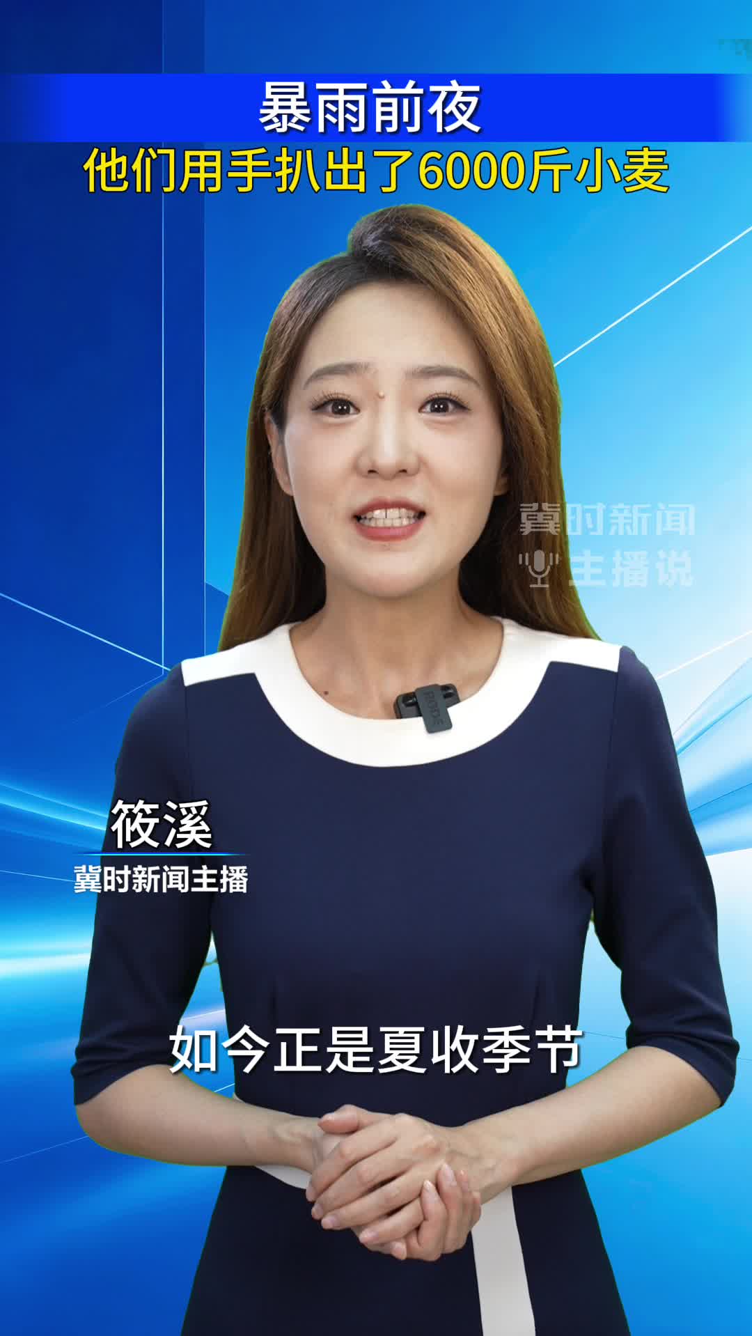 暴雨前夜 他们用手扒出了6000斤小麦｜冀时新闻主播说